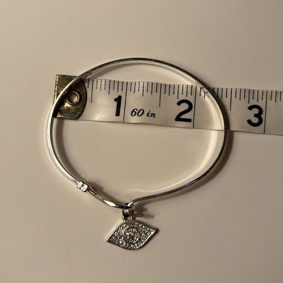 Women’s Silver Tone Evil Eye Charm Bracelet - Picture 4 of 4